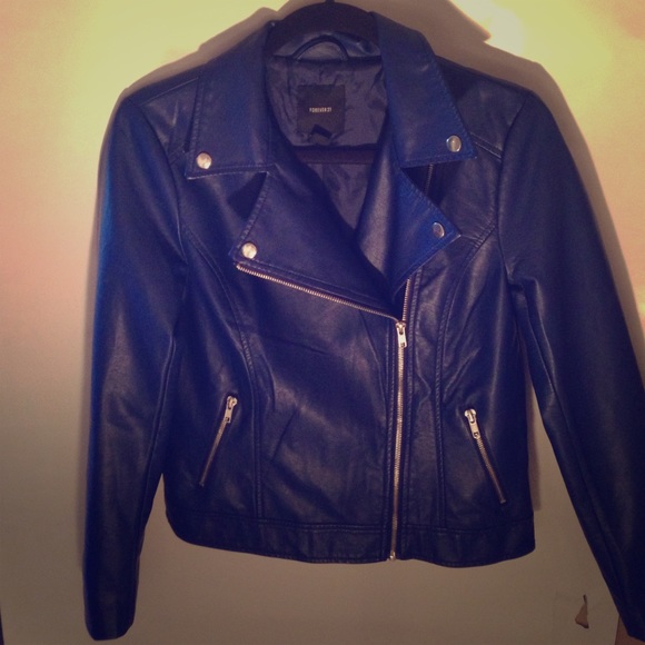 Royal Blue Leather Jacket