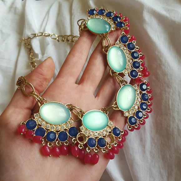 Tri-Colored Statement Necklace