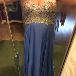 Beautiful blue prom dress