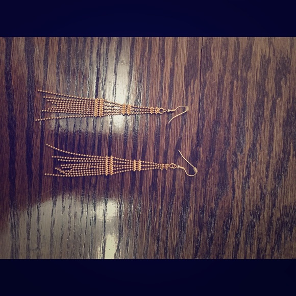 Gold chandelier earrings