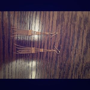 Gold chandelier earrings