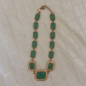 Turquoise and gold statement necklace