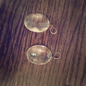 Light citrine faceted dangle earrings