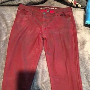 Celebrity Pink Burgundy Skinny Jeans