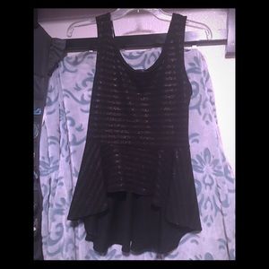 Black and gold dressy tank