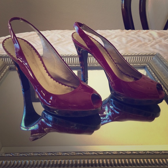 Jessica Simpson Patent leather deep red heels