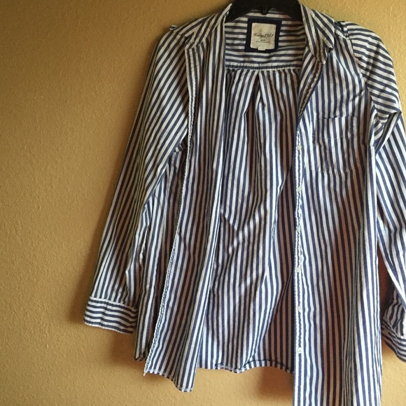 Striped button down top - Picture 1 of 2