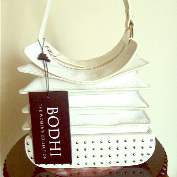 Bodhi White Leather Temple Bag