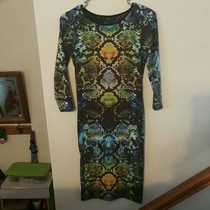Topshop cobra bodycon dress