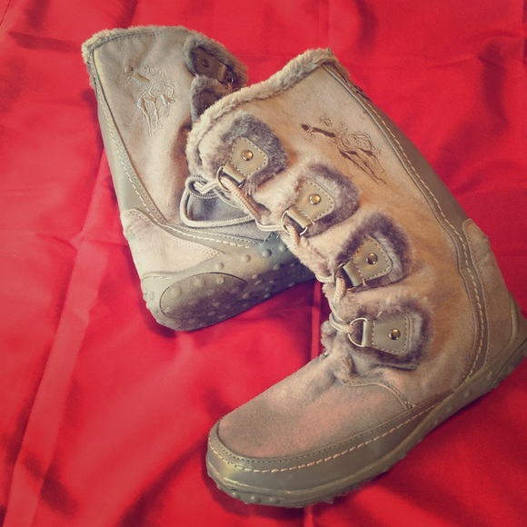 FINALPRICE DROP!!!! Gray polo winter boots