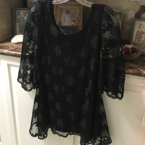 Black flower dress