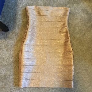 Haute Hippie Strapless Bandage Dress