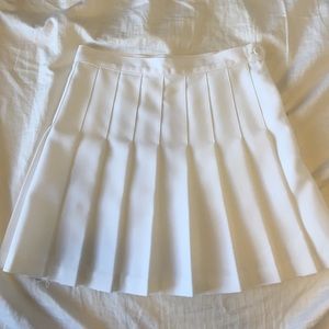American Apparel White Tennis Skirt