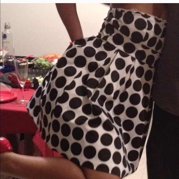 Black and white poker dot dress