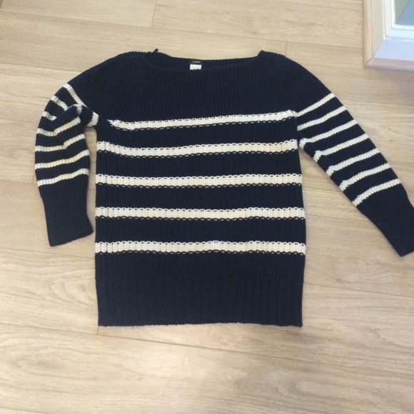 J Crew sailor stripe cotton sweater