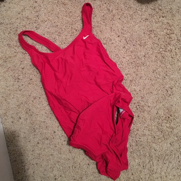 Nike red one piece swimsuit