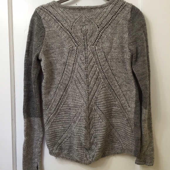 Wool sweater with back detail!