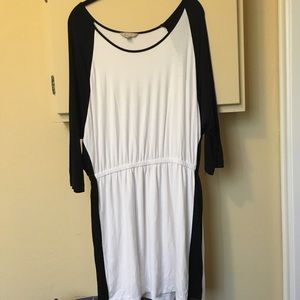 Black and white casual dress