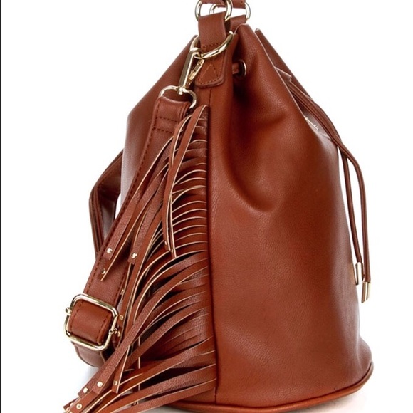 BCBG Paris Fringe Bucket Bag - Picture 3 of 4