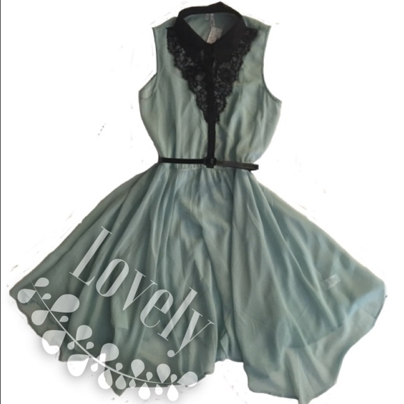 💕NWT teal and black vintage inspired dress💕