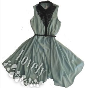 💕NWT teal and black vintage inspired dress💕