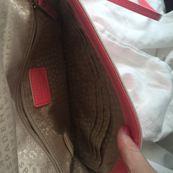 Kate Spade NY - pink & white stripe cross body - Picture 3 of 3