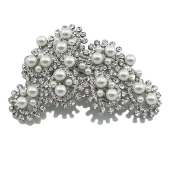 HP! Luxe Crystal Pearl Deco Hair Comb - Picture 3 of 4