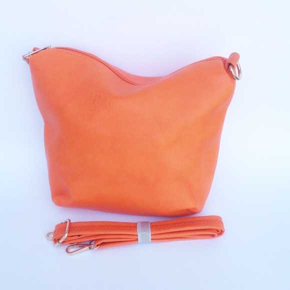 SALE Orange Shoulder Bag & Cosmetic Bag - Picture 4 of 6