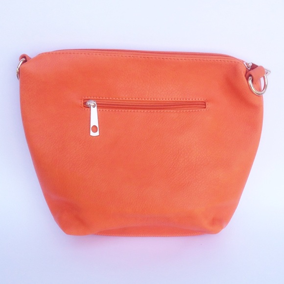 SALE Orange Shoulder Bag & Cosmetic Bag - Picture 5 of 6