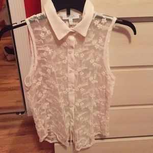See through lace shirt from Delias