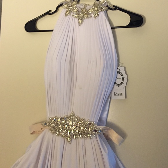 Long white prom dress