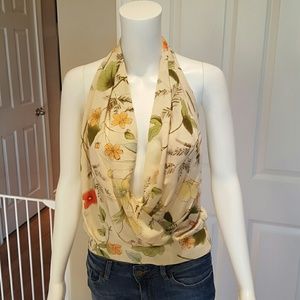 Express Floral silk halter top