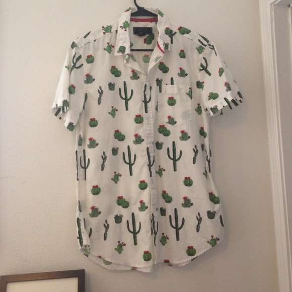 Awesome cactus print button up