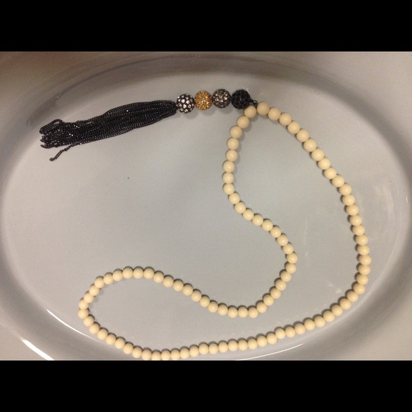 Stella & Dot ivory tassel