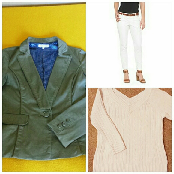 3bundle,blazer coat,pants , cardegan blouse