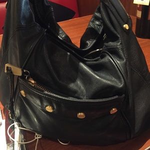 Black leather purse