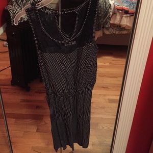 Blue and white dress