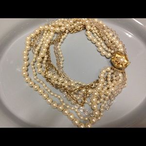 Stella & Dot pearl statement necklace