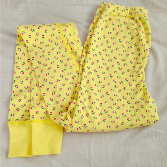 American Apparel floral thermal leggings size XS