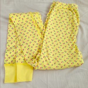 American Apparel floral thermal leggings size XS