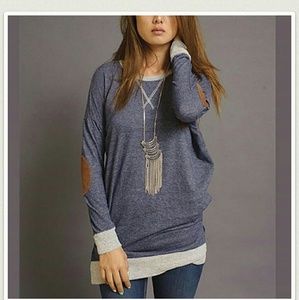 Cozy Casual Sweater in Navy Heather