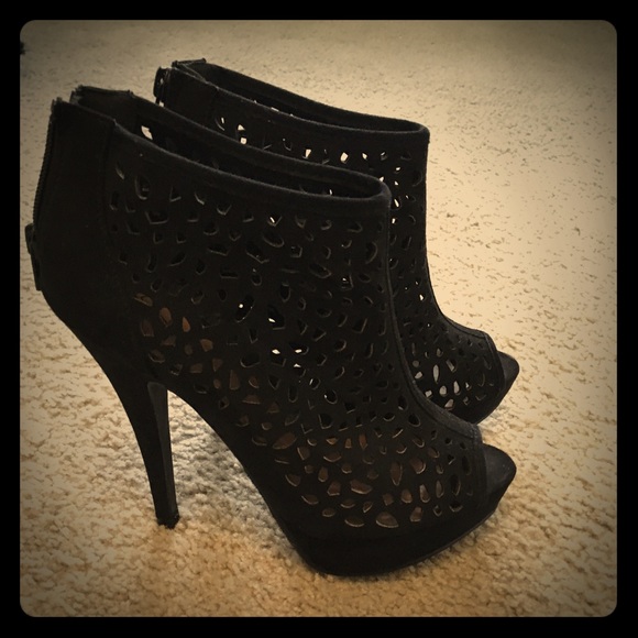 Platform party black shoes