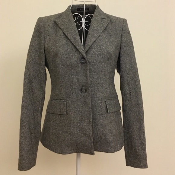 Theory Slim Jacket (Size 6, Grey)