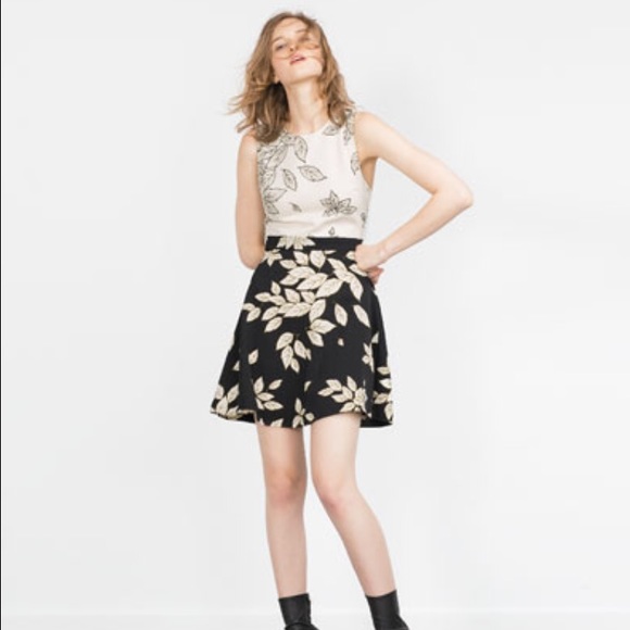 Zara - Black & white printed dress