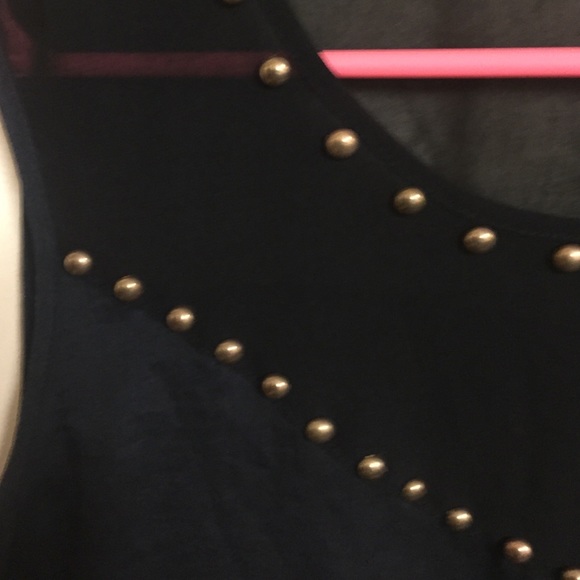 Cute chiffon black shirt with gold detailing :) - Picture 2 of 2