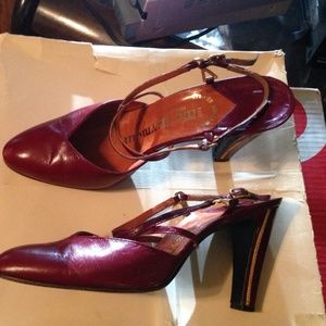 Stuart Weizman for Mr. Seymour vintage red pumps