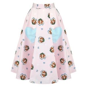 Hell Bunny Foxy Skirt in Pink