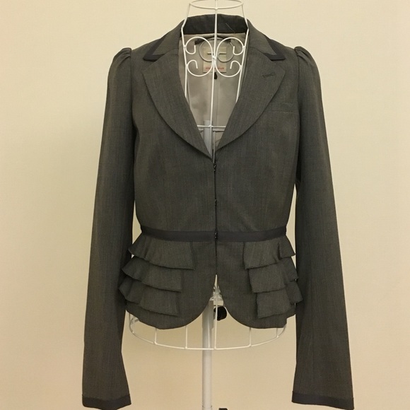 Rebecca Taylor Frill Jacket (Size6, grey)