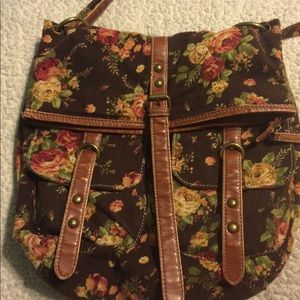 Never used Zumies brown bag with roses!