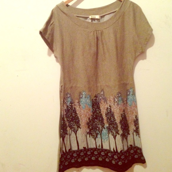 Unique artsy vintage shirt/sweater dress